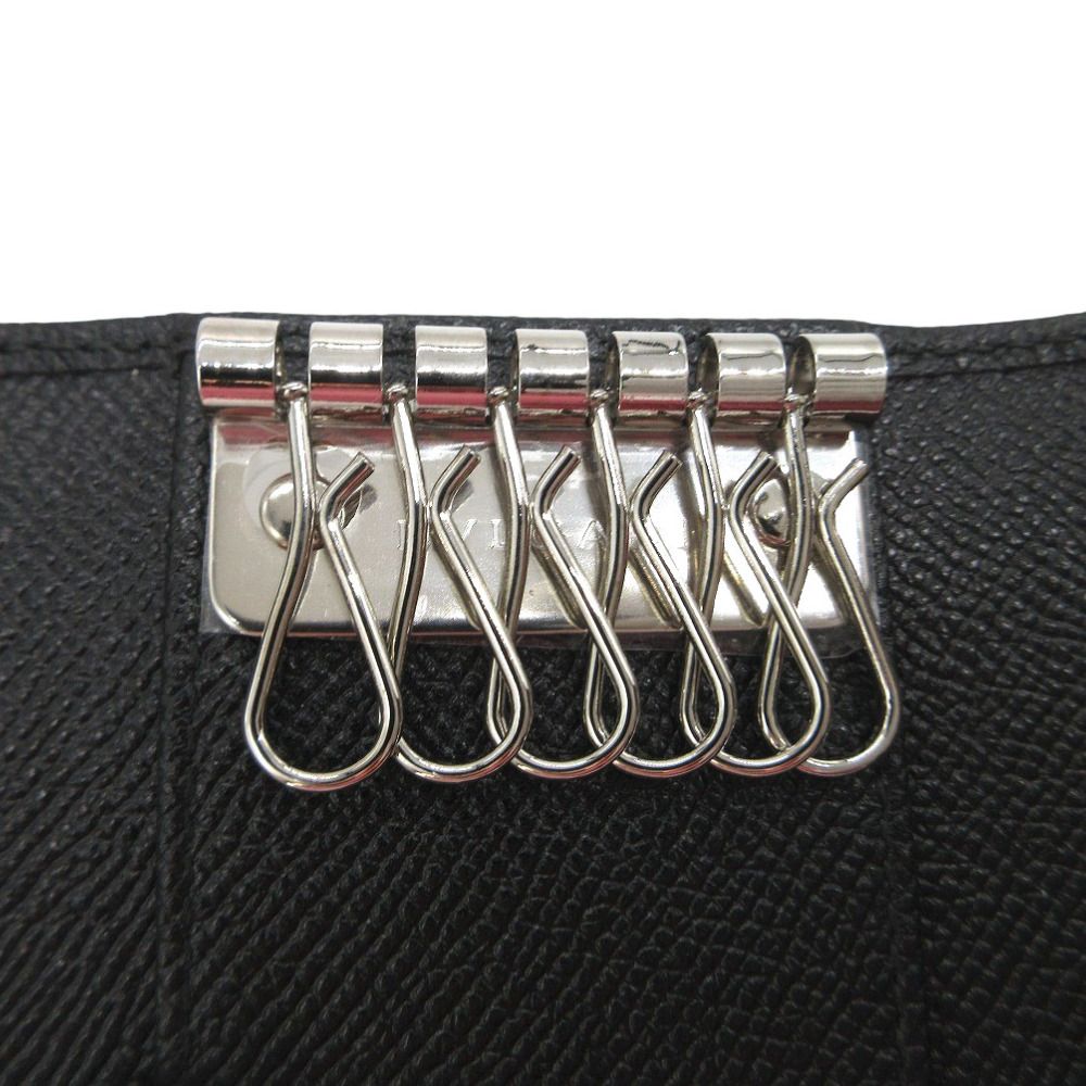 未使用 ブルガリ × フラグメント レザー ブラック 6連 キーケース 黒