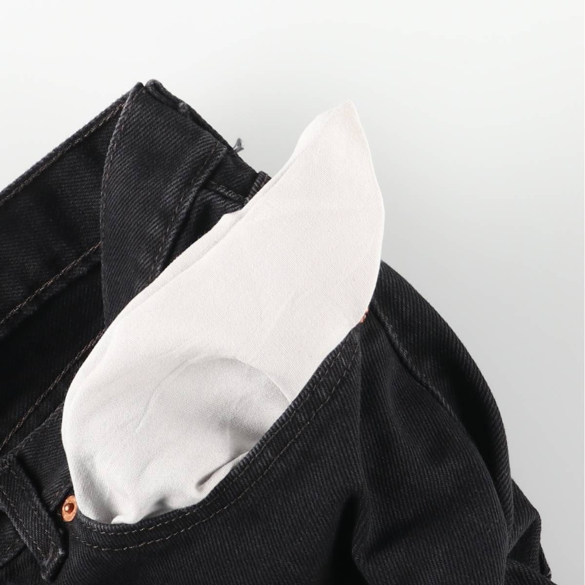 古着 リーバイス Levi's 505 ブラックデニム テーパードデニムパンツ