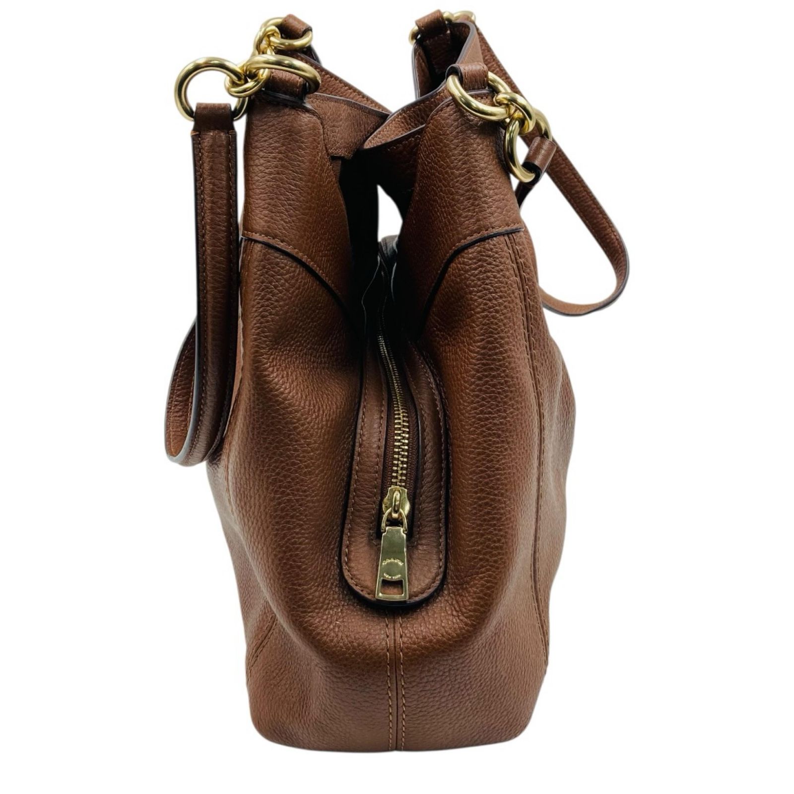 COACH コーチ レザー ハンド トートバッグ ブラウン - メルカリ