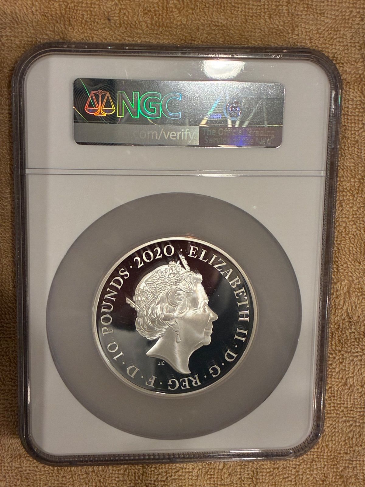 発行枚数425枚 大型5オンス銀貨 準最高鑑定 イギリス 2020年