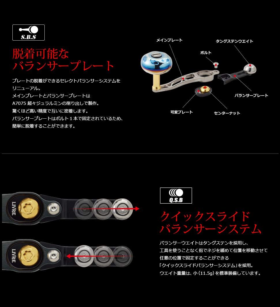 リブレ LIVRE ベイトタイプカスタムハンドル SB 60-65