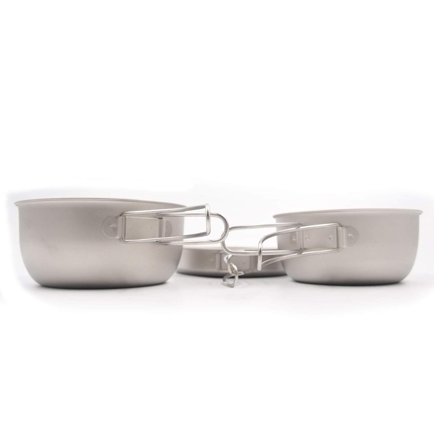  燕三条製 村の鍛冶屋 純チタンクッカー 3点セット 収納袋付 MK 6023 フライパン 小鍋 大鍋 その他 バーベキュー 調理用品