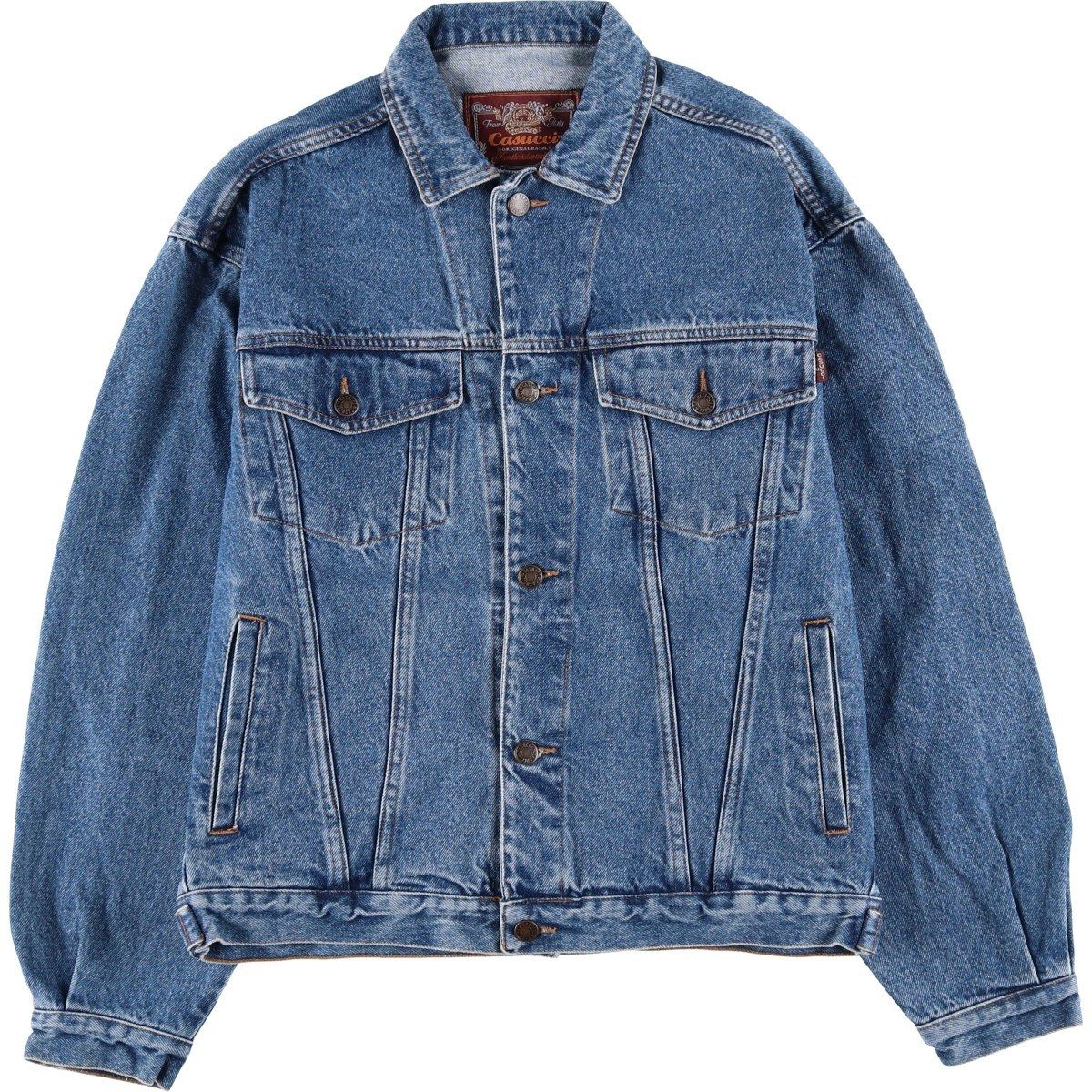 古着 CASUCCI デニムジャケット Gジャン イタリア製 メンズM相当