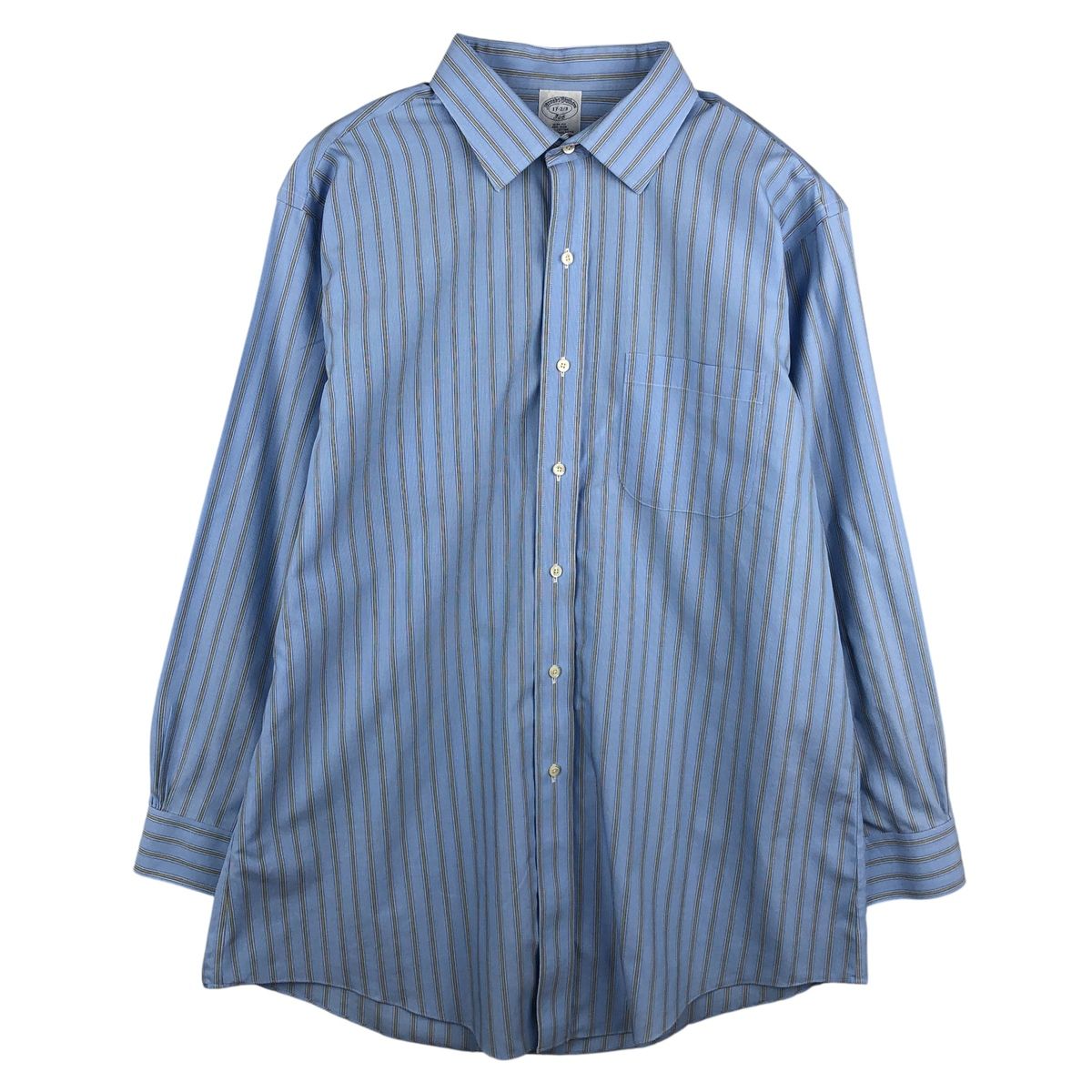 Brooks Brothers マルチカラーストライプ長袖シャツ 16-R 00s ブルックスブラザーズ 長袖シャツ ストライプ グリーン Mサイズ