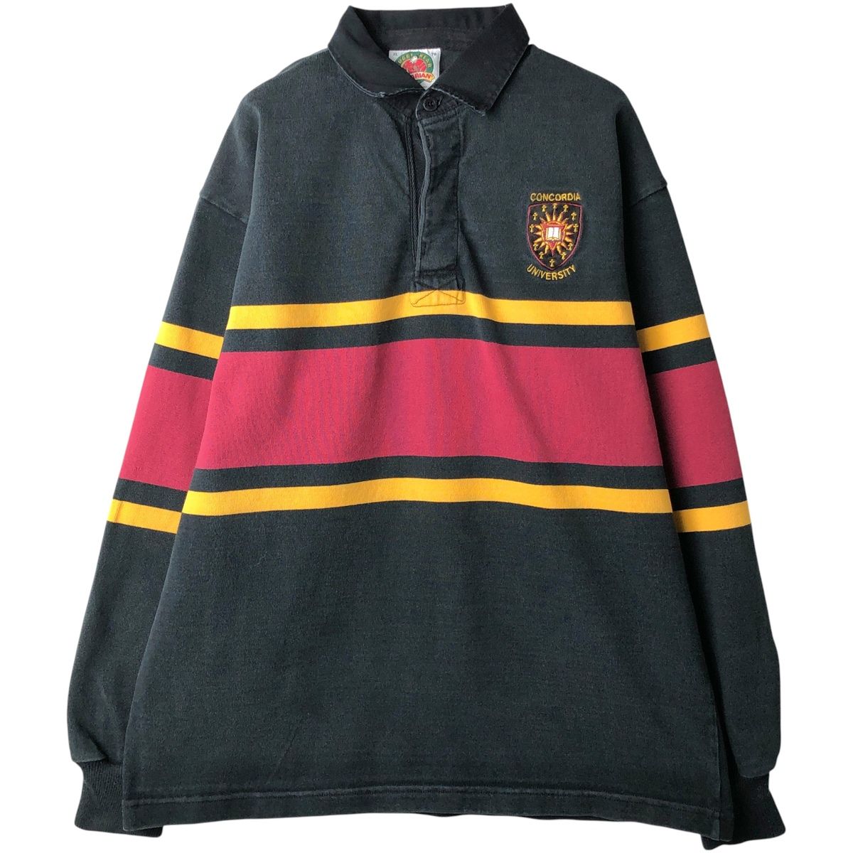 古着 バーバリアン BARBARIAN 長袖 ラガーシャツ カナダ製 メンズXL