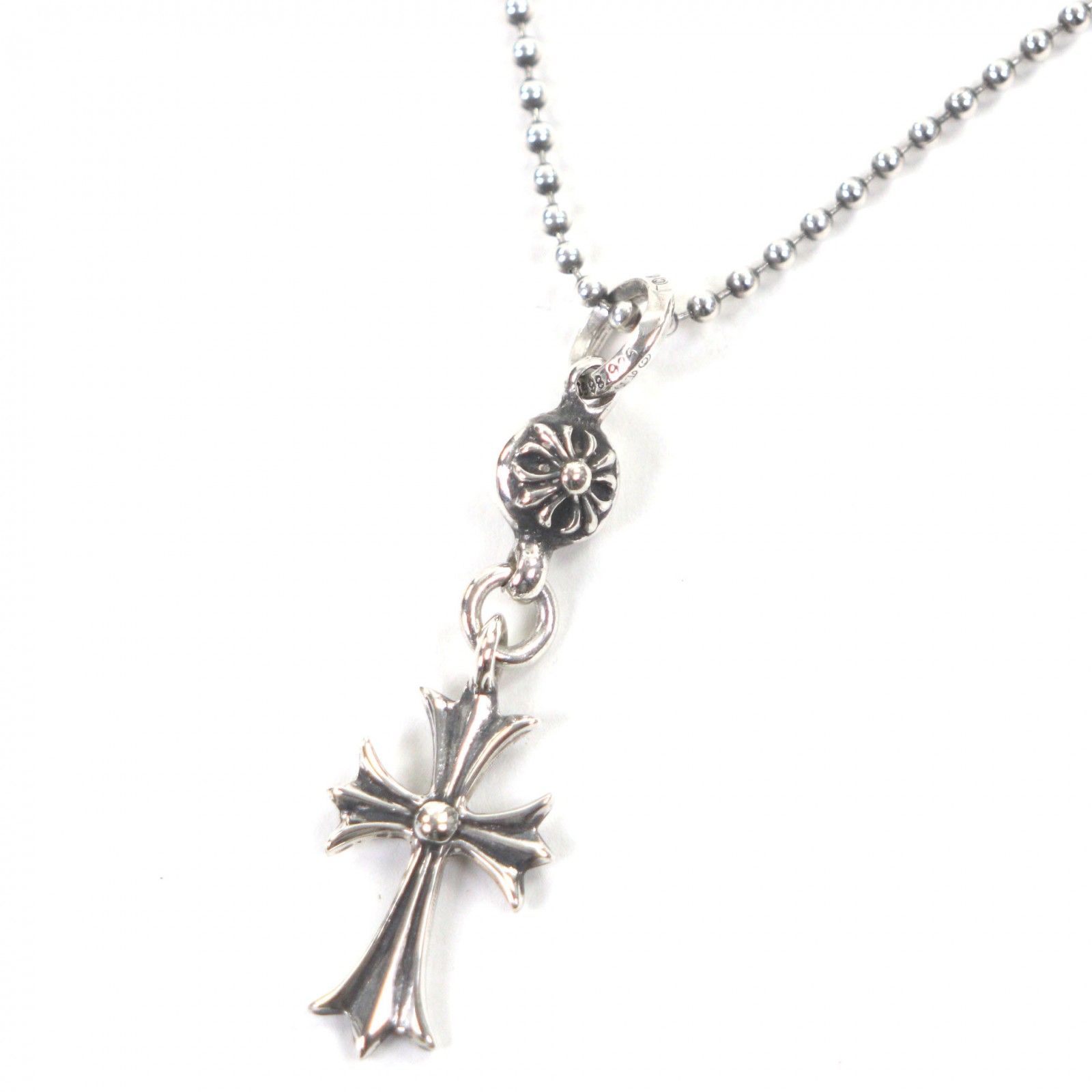 極美品▽CHROME HEARTS クロムハーツ 1ボール タイニー クロス 925