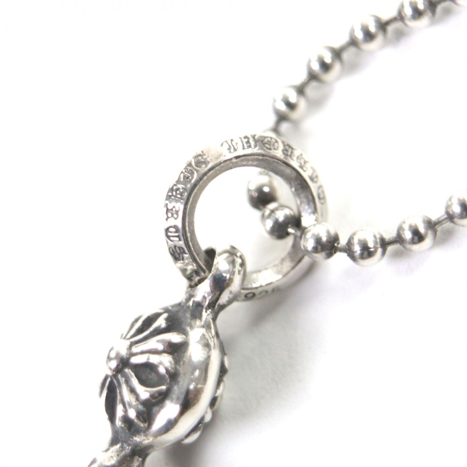 極美品▽CHROME HEARTS クロムハーツ 1ボール タイニー クロス 925