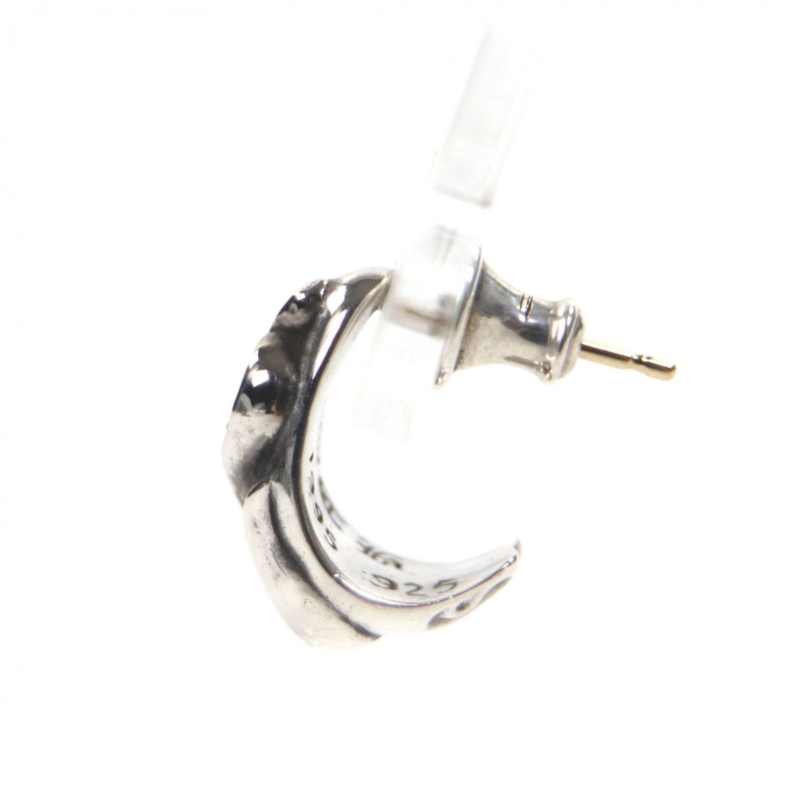 極美品▽CHROME HEARTS クロムハーツ カーブドティアドロップ 925 14K