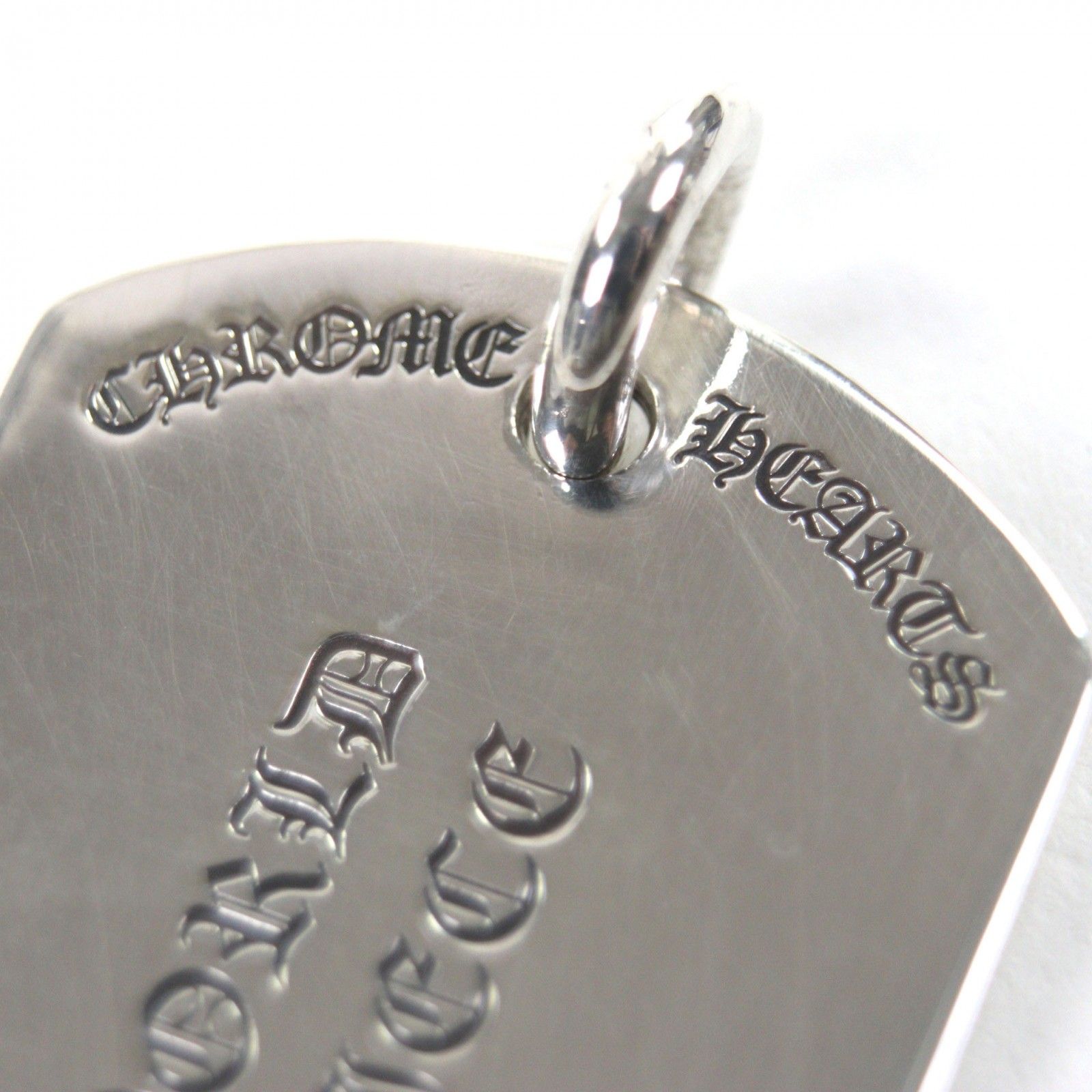 美品▽CHROME HEARTS クロムハーツ 925 RS3クロス ドッグタグ ラージ