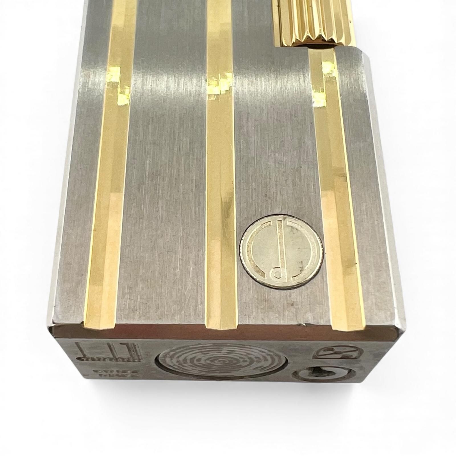 dunhill ストライプデザイン ライター 本体 美品 dunhill ストライプライター 本体