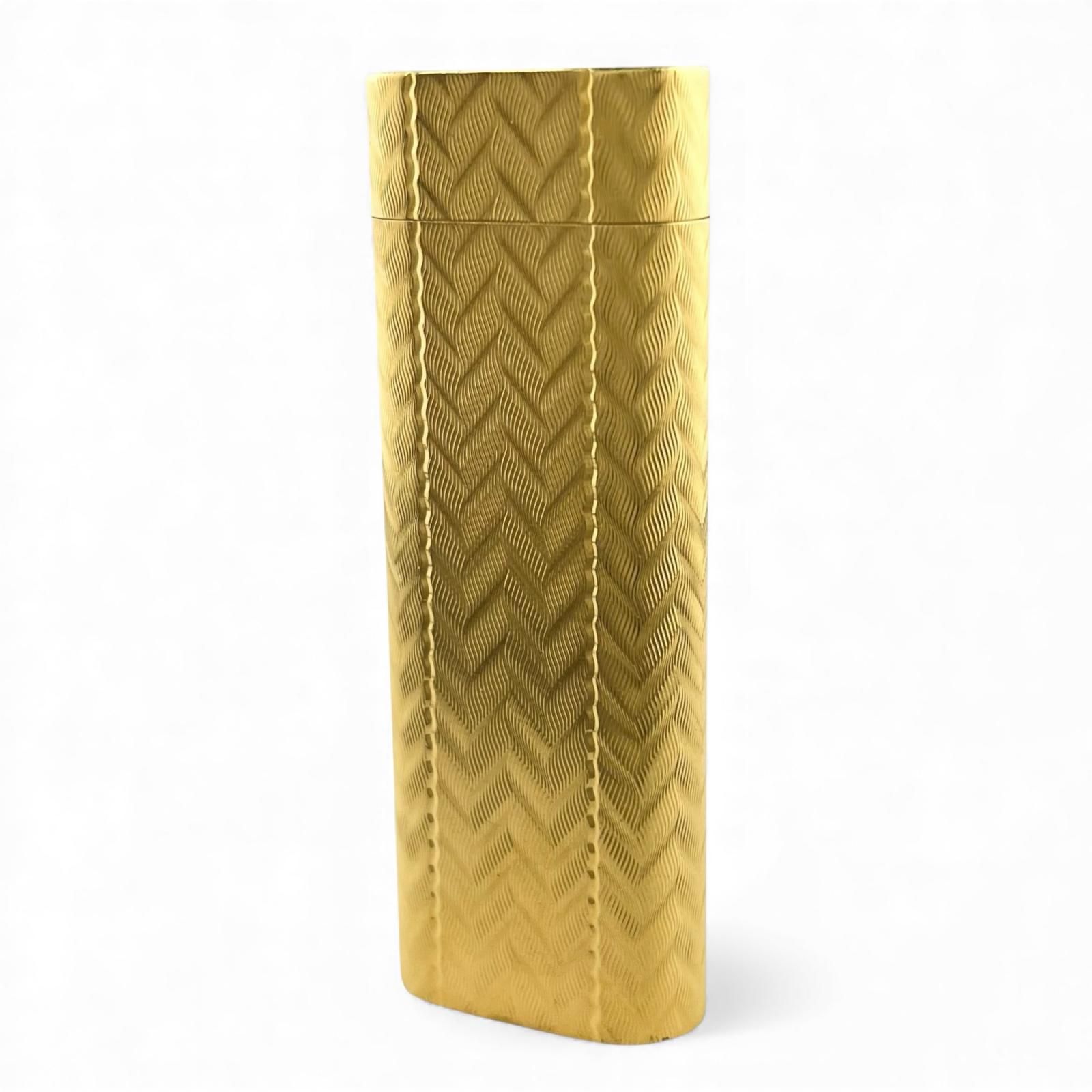 着火○ CARTIER カルティエ ローラーガスライター オーバル ゴールド 