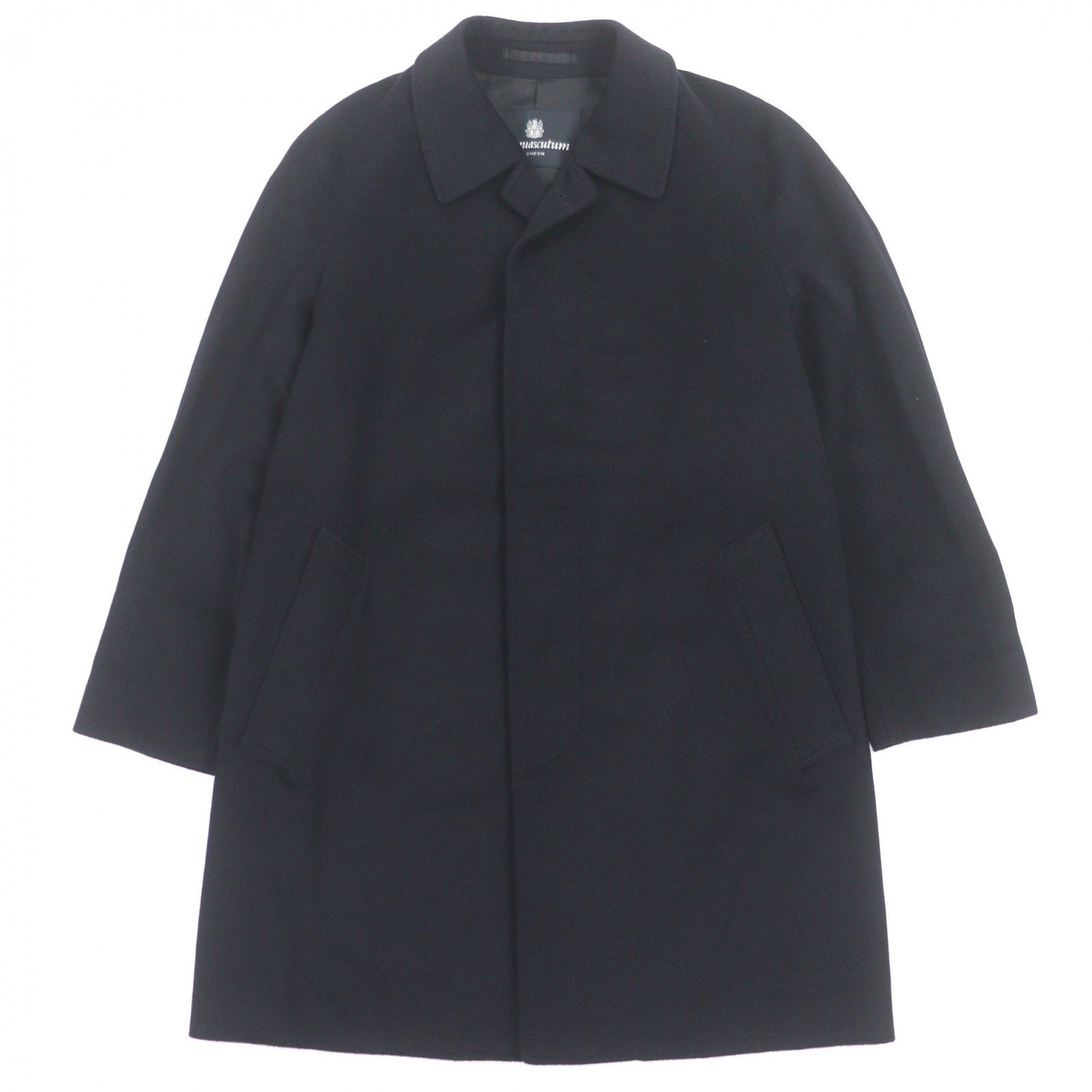 アクアスキュータム　カシミヤ100% ジャケット金ボタン　総ロゴ裏地 Aquascutum アクアスキュータム 金ボタン ダブルブレザー テーラード