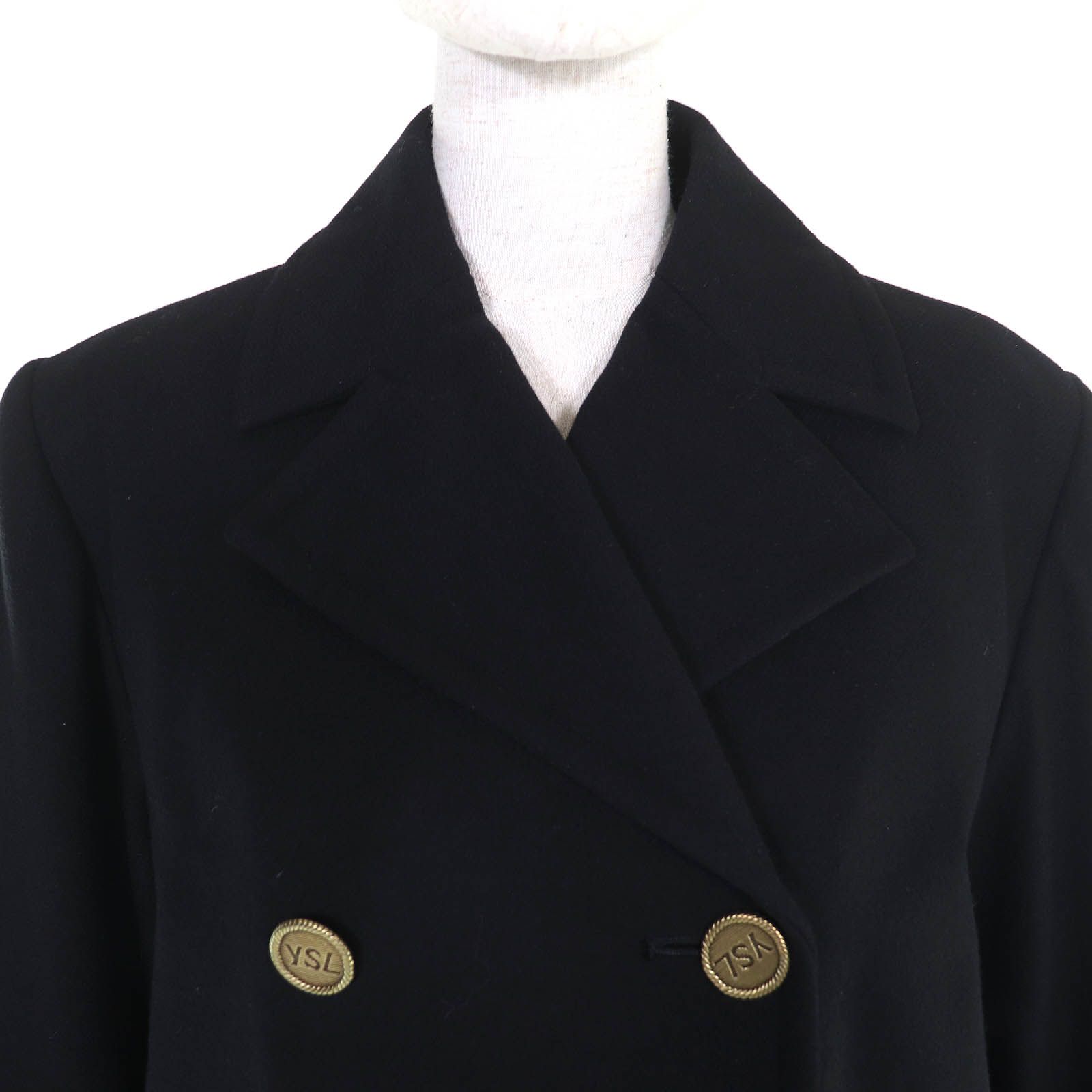 ★美品★イヴサンローラン　ジャケット　42 カシミヤ混　金ボタン　ロゴボタン 極美品△YVES SAINT LAURENT イヴ・サンローラン ヴィンテージ HWA79