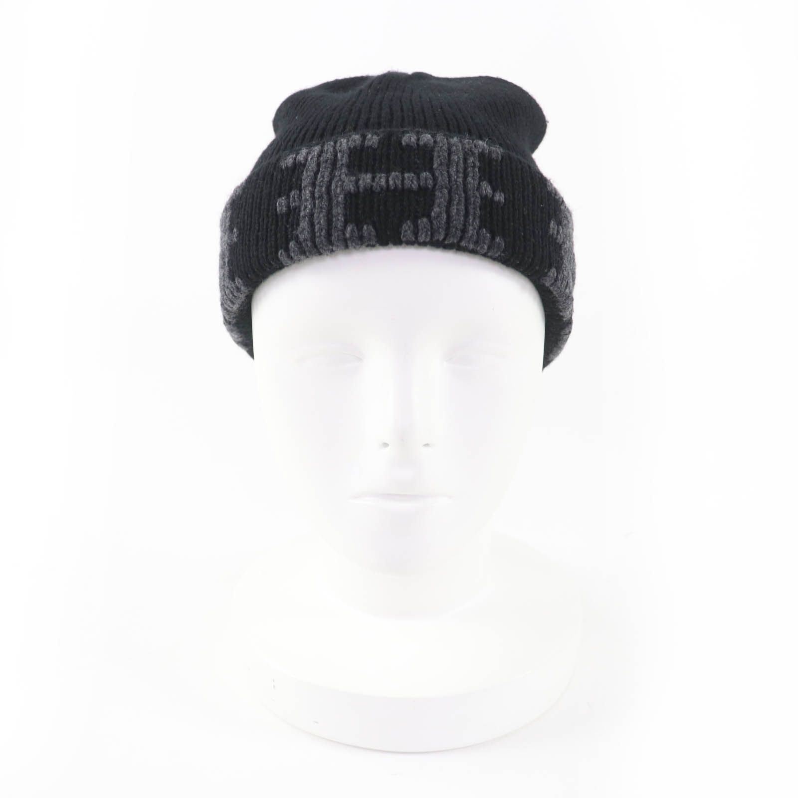 極美品☆HERMES エルメス カシミヤ100％ Hモチーフ ニットキャップ