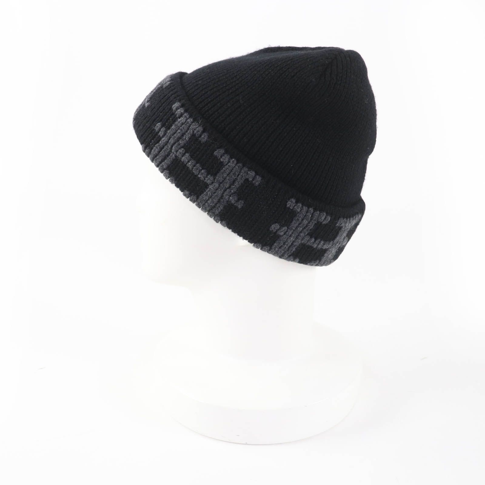 極美品☆HERMES エルメス カシミヤ100％ Hモチーフ ニットキャップ