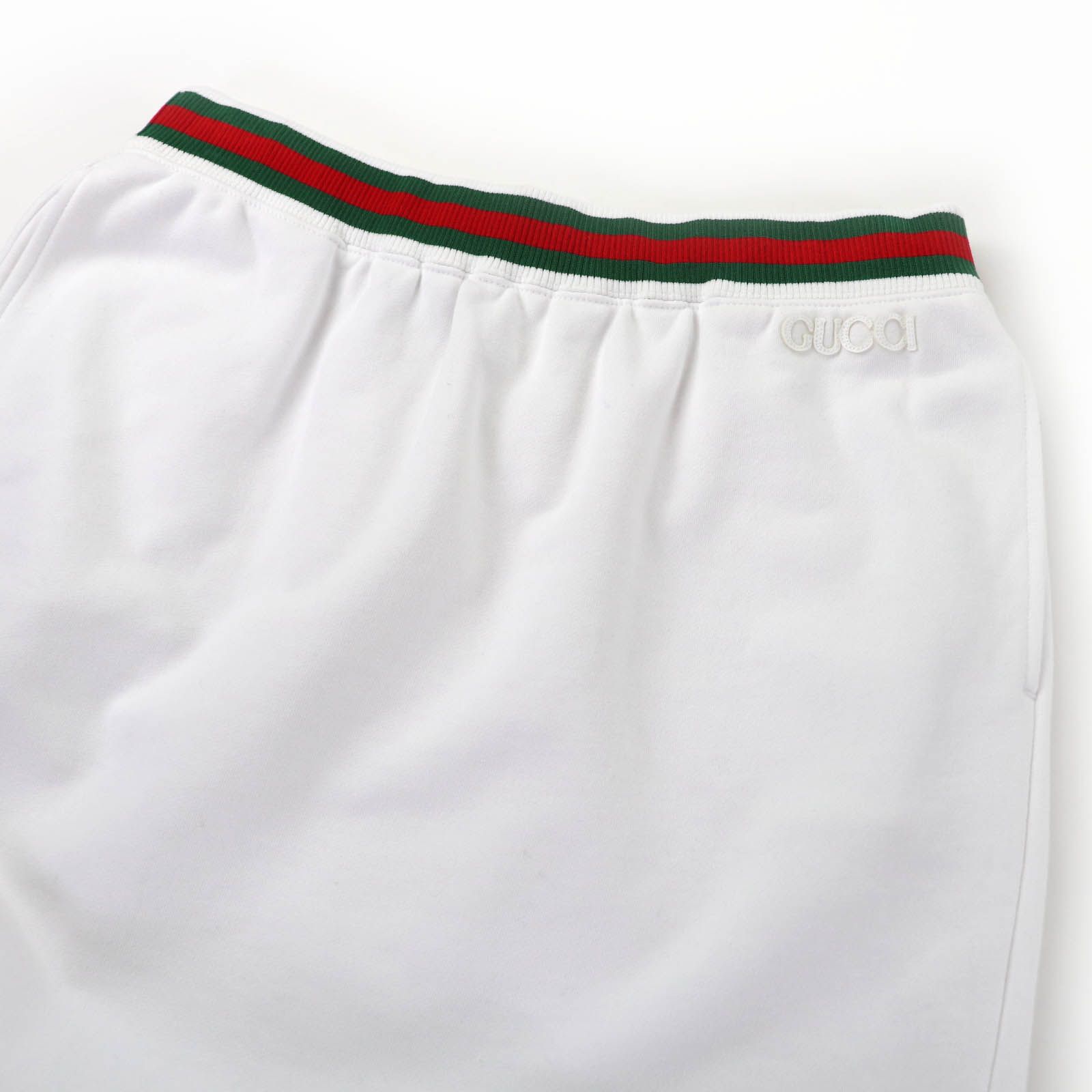 極美品☆GUCCI グッチ 810391 コットン100％ ロゴ入り ウェブライン