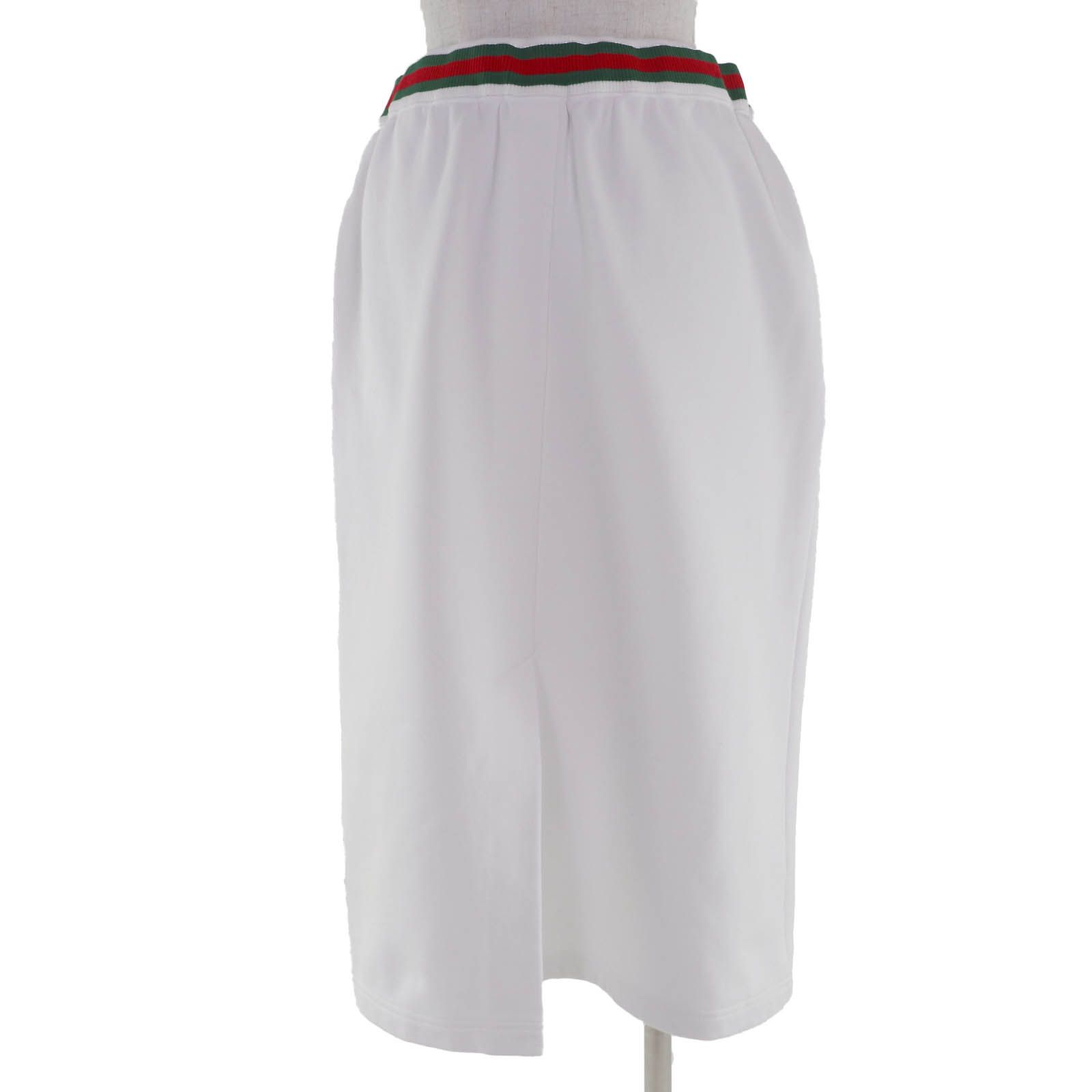 極美品☆GUCCI グッチ 810391 コットン100％ ロゴ入り ウェブライン