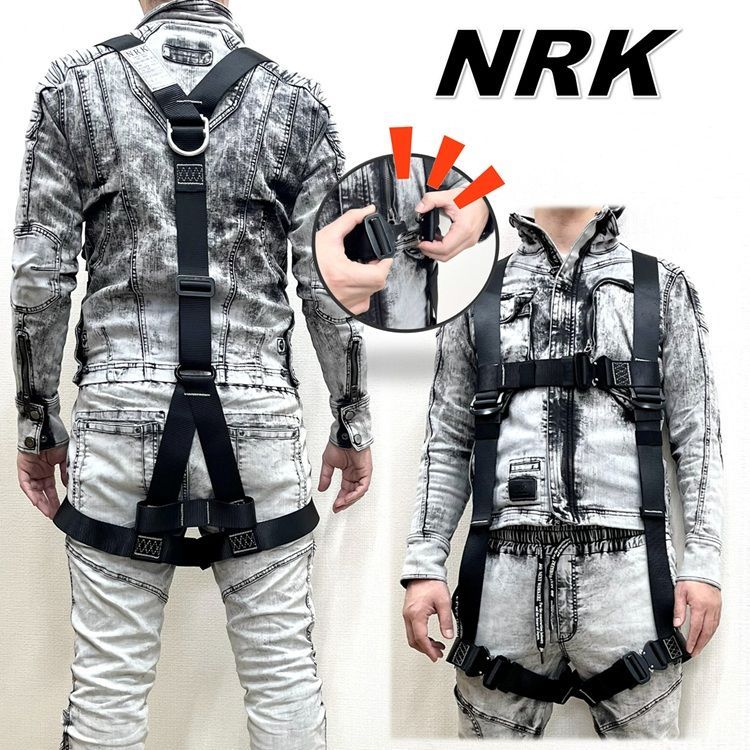 NRK フルハーネス AY-10-OT Y型ハーネス ワンタッチバックル 腿水平 フリーサイズ 使用 質量130 kg 墜落制止用器具適合 新規格 安全帯 Produced by 椿モデル