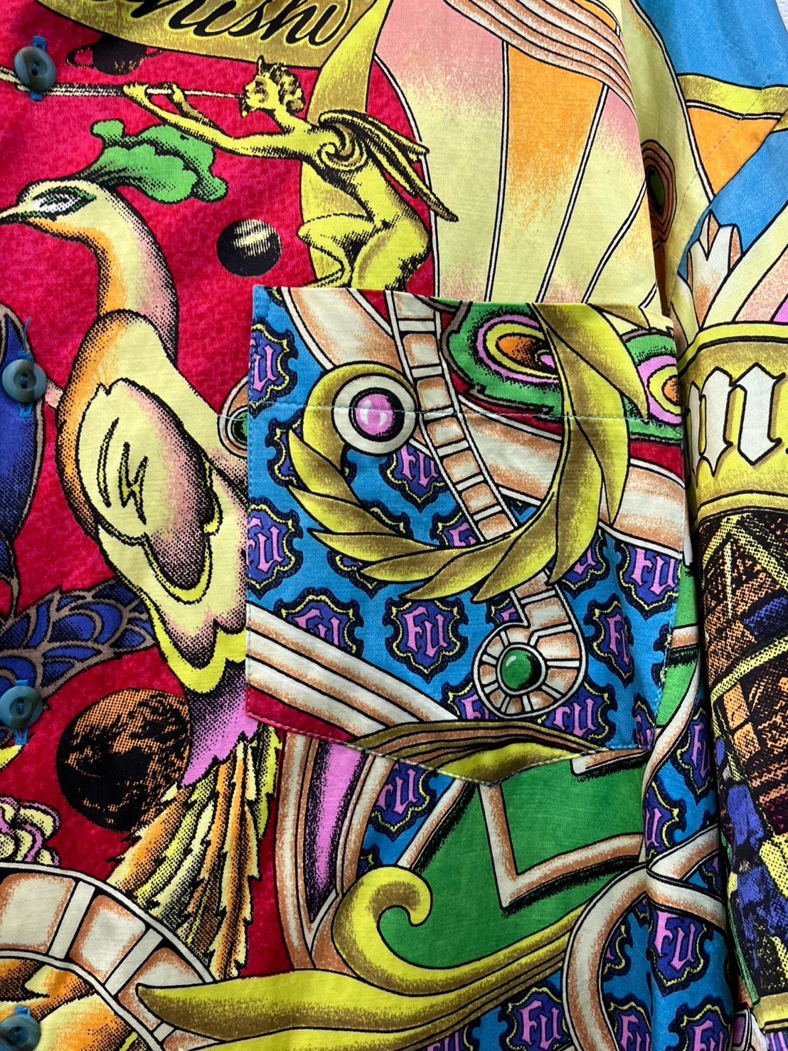 FICCE WOOM フィッチェ ウォーモ 長袖シャツ 柄シャツ ポップアート