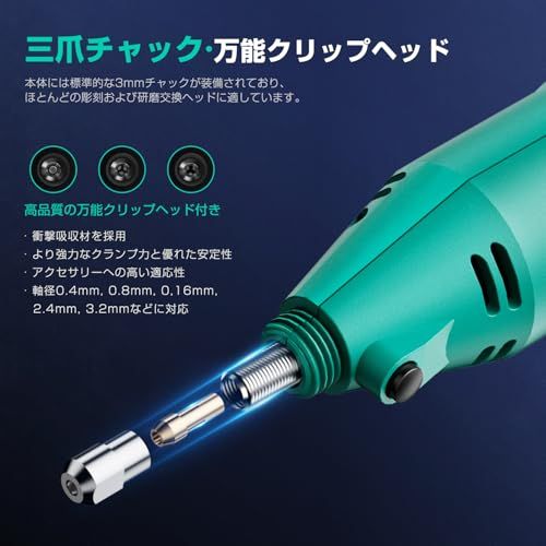 迅速に発送】ミニルーター 6段変速可能 40000RPM回転/分 リューター