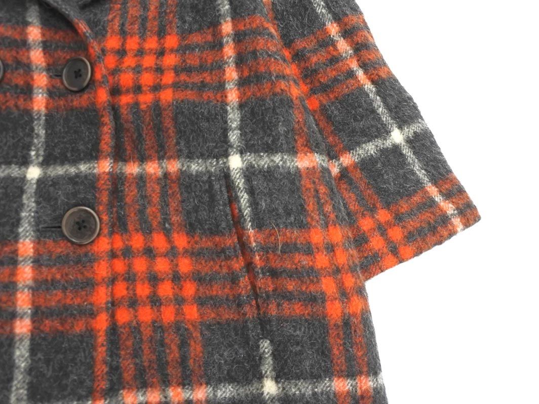 Paul Smith ポールスミス ウール混 2WAY フード チェック ダブル