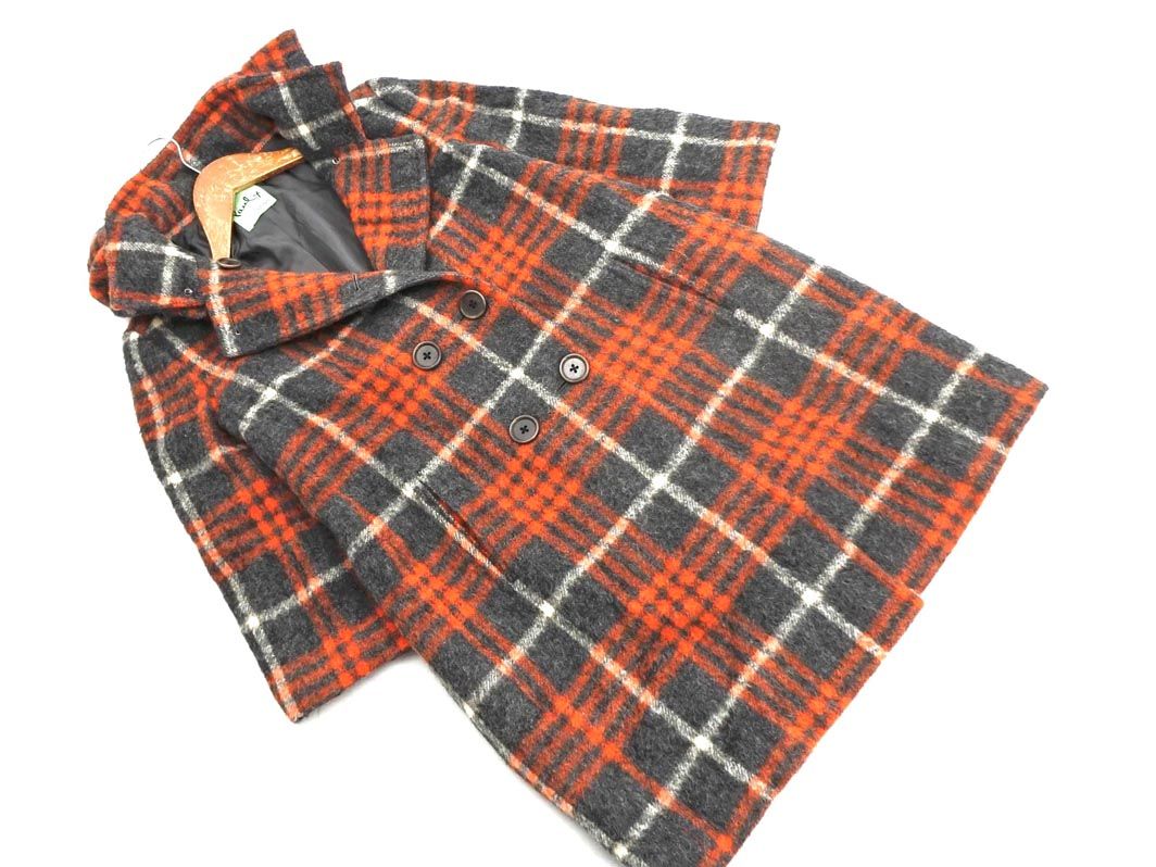 Paul Smith ポールスミス ウール混 2WAY フード チェック ダブル