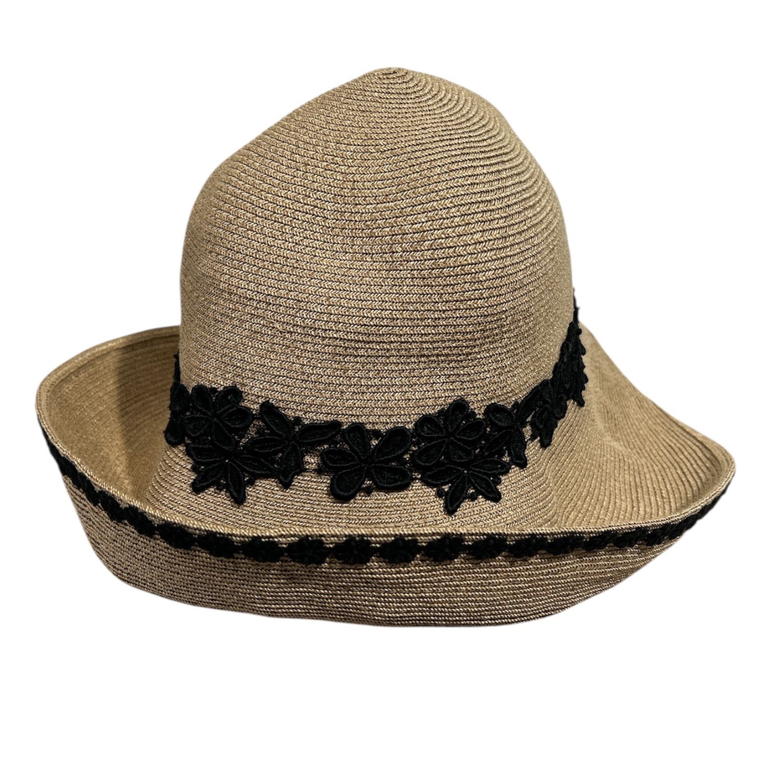 アシーナ Athena New York 黒 レース 麦わら帽子 ペーパー - メルカリ
