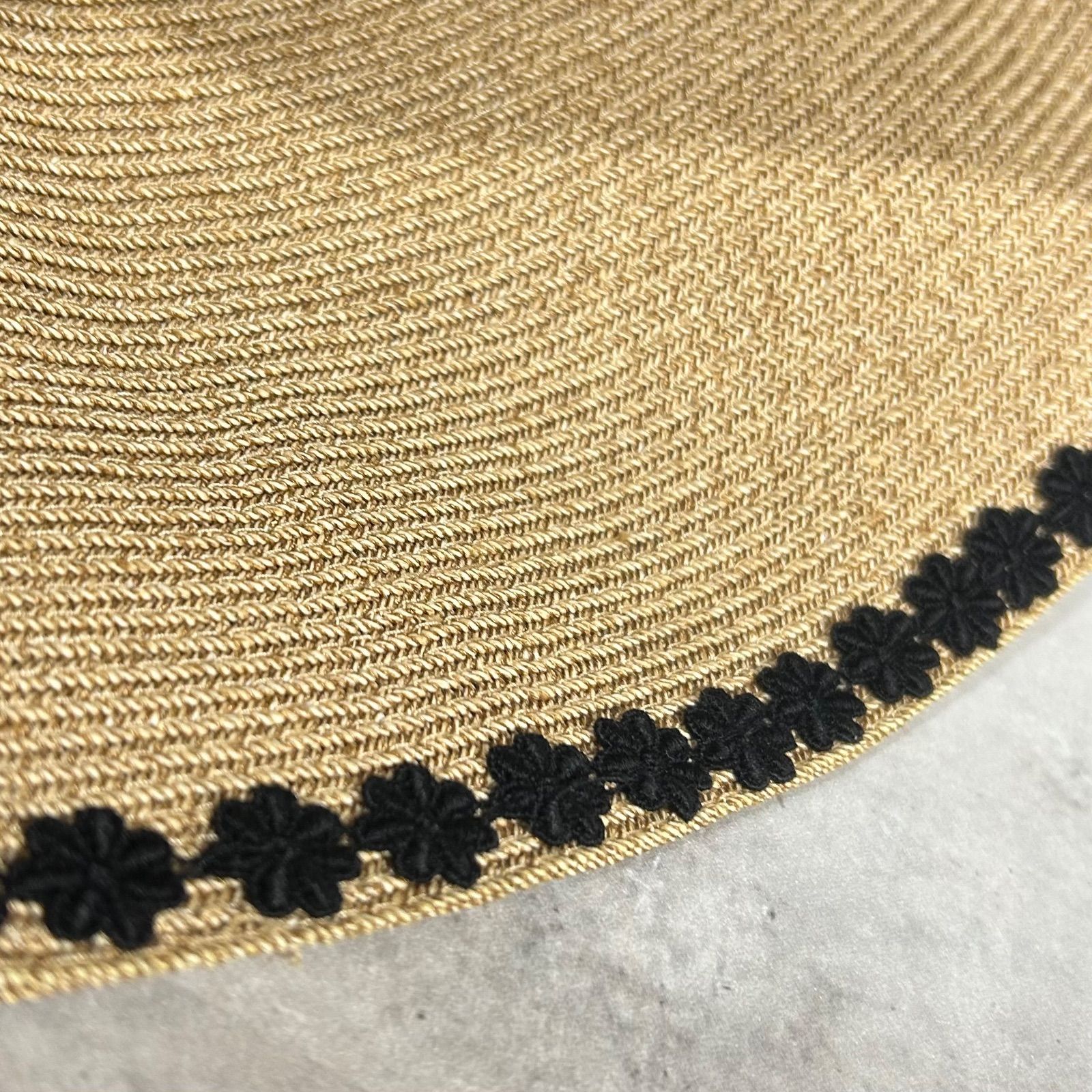 アシーナ Athena New York 黒 レース 麦わら帽子 ペーパー - メルカリ