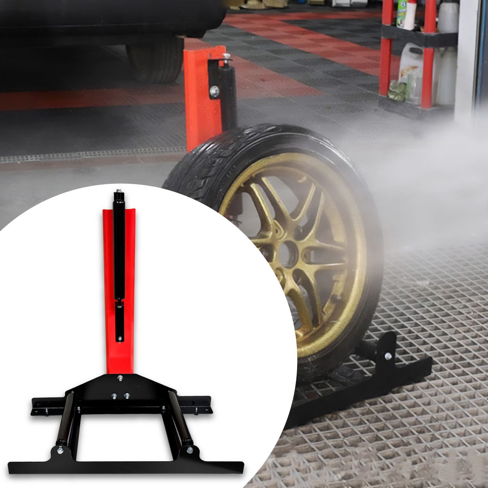 ホイール洗浄 洗車機 回転式 ホイール洗浄スタンド 組み立てタイプ 