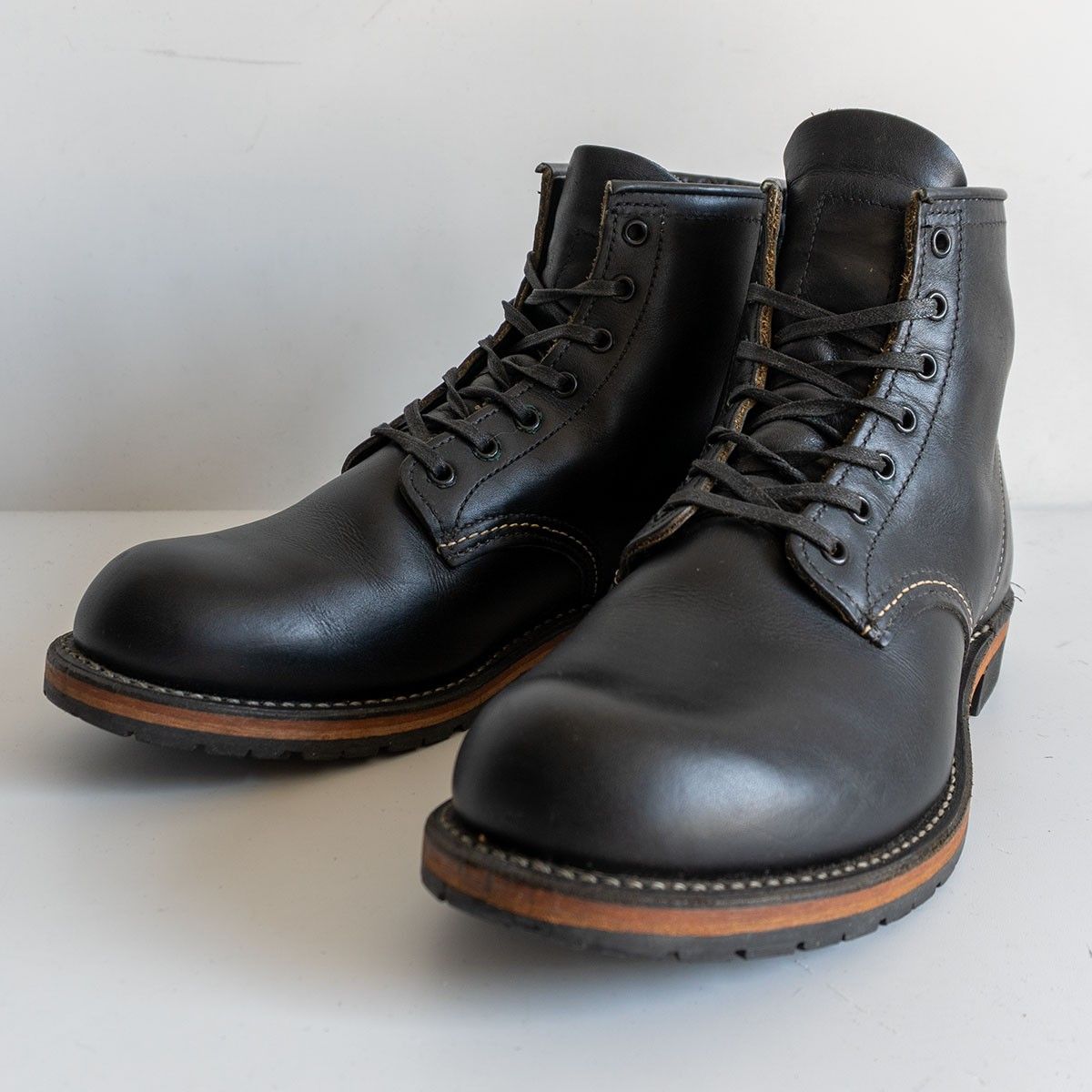 【美品】REDWING【9014/BECKMAN ROUND BOOTS BLACK】US8 ブラック ベックマン ラウンド ブーツ レッドウィング USA製 s2601043