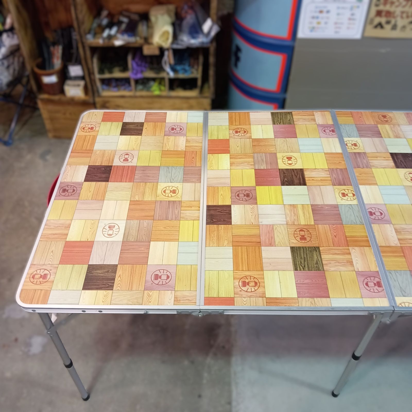 ◇Coleman(コールマン) ナチュラルモザイクリビングテーブル/180プラス