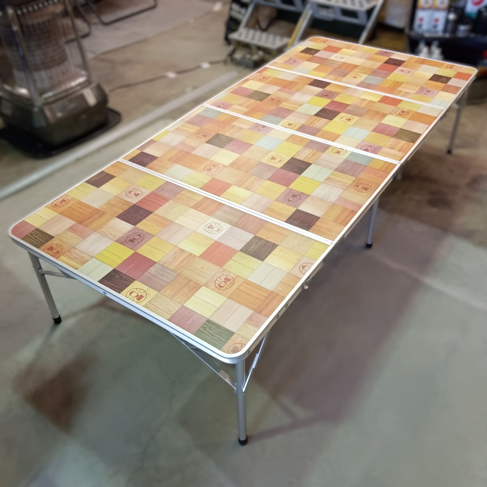 ◇Coleman(コールマン) ナチュラルモザイクリビングテーブル/180プラス