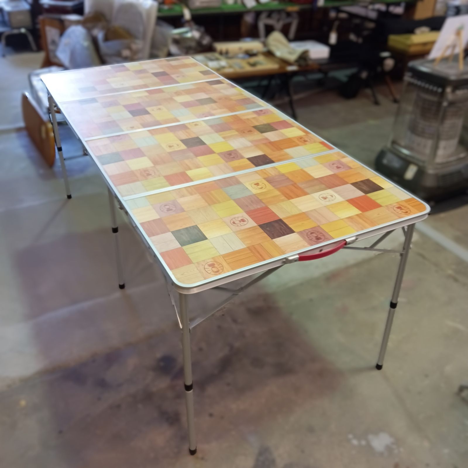 ◇Coleman(コールマン) ナチュラルモザイクリビングテーブル/180プラス