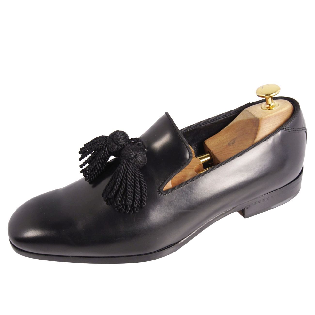 美品 ジミーチュウ JIMMY CHOO ローファー スリッポン タッセル ビジ