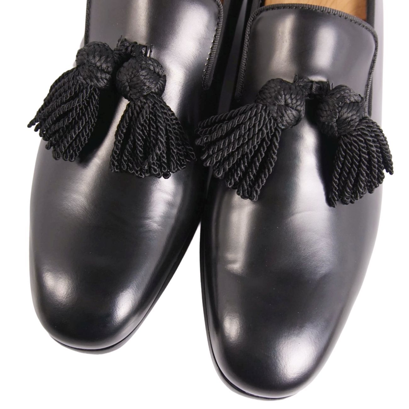 美品 ジミーチュウ JIMMY CHOO ローファー スリッポン タッセル ビジ