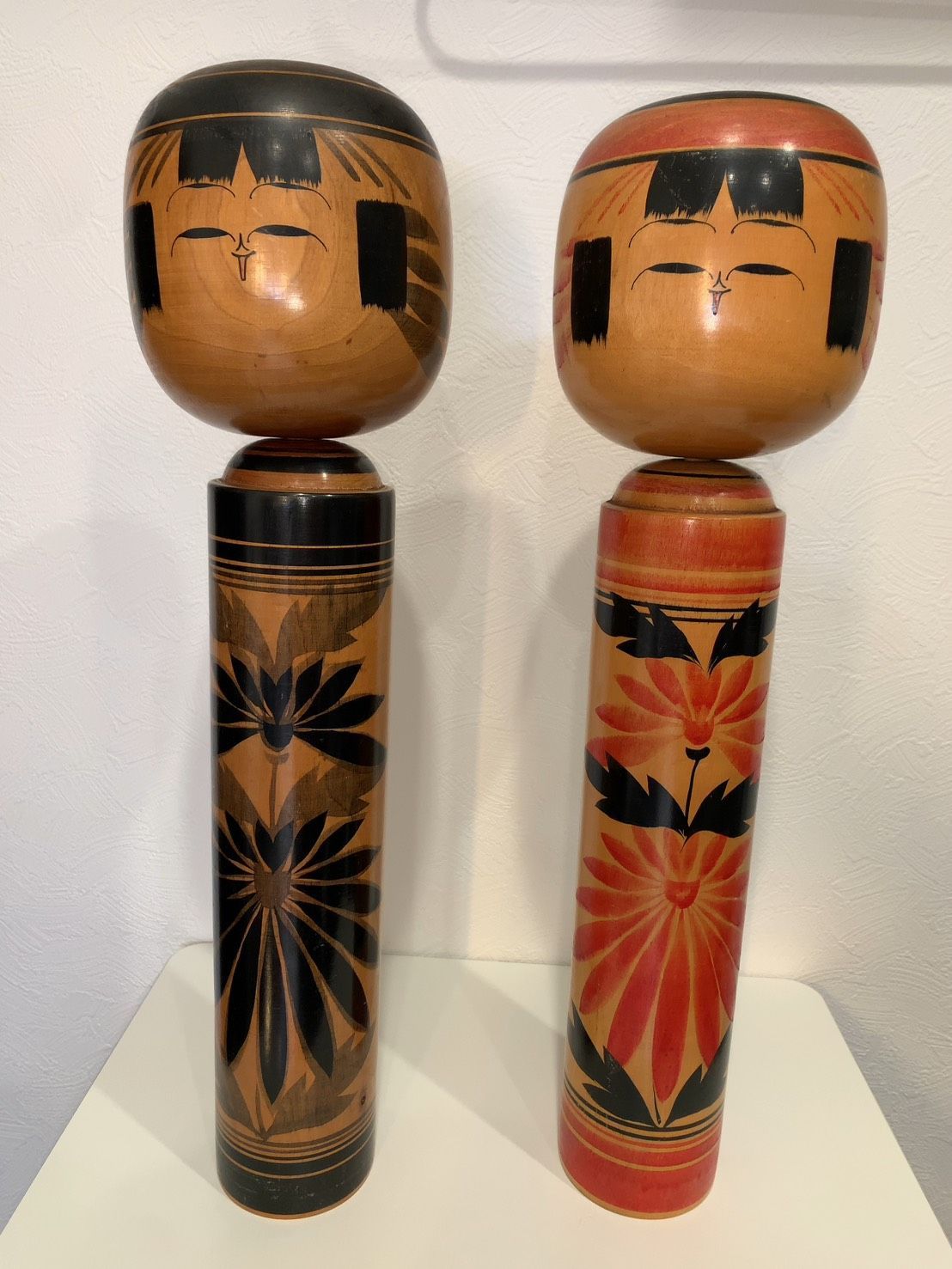 卯三郎作 こけし 夫婦 2体セット 大型 高さ46cm 伝統工芸 昭和レトロ