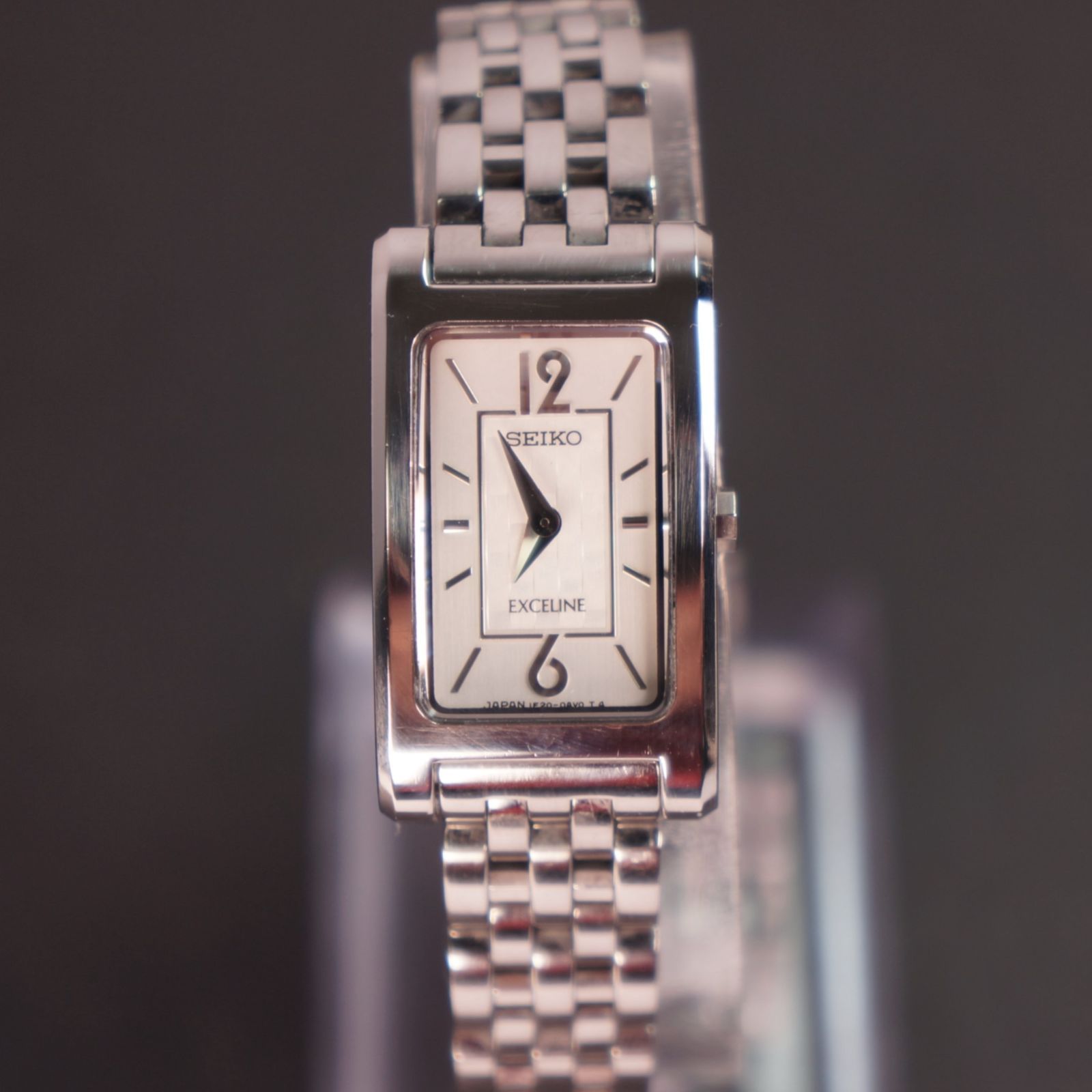 稼働品】 SEIKO EXCELINE レクタンギュラー レディース腕時計 電池交換