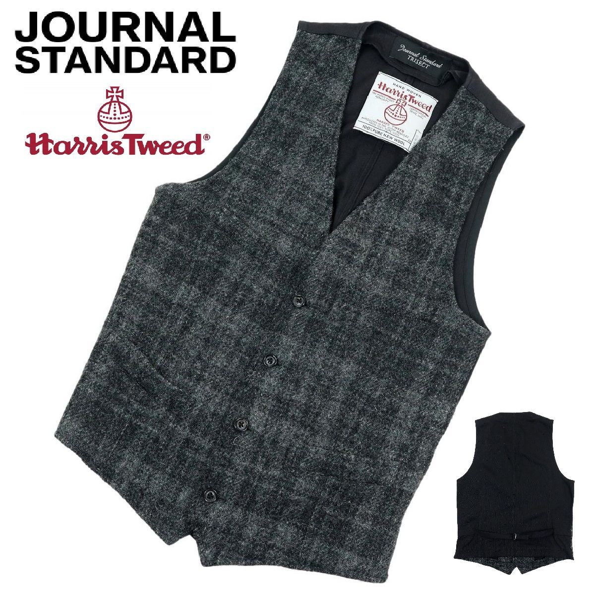 B3703】【美品】JOURNAL STANDARD TRISECT×HARRIS TWEED ジャーナル