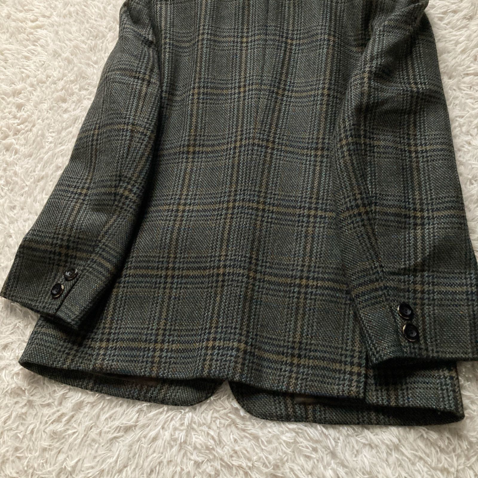 美品 DAKS ダックス テーラードジャケット スーツ チェック 格子柄