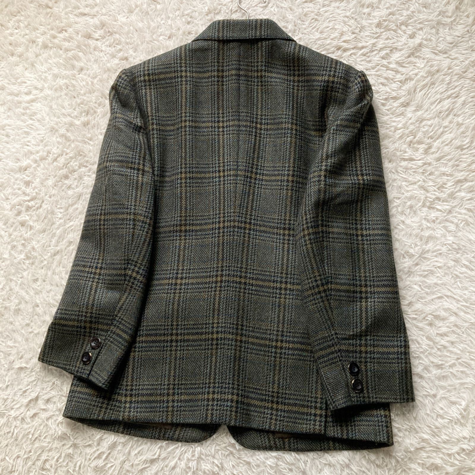 美品 DAKS ダックス テーラードジャケット スーツ チェック 格子柄 