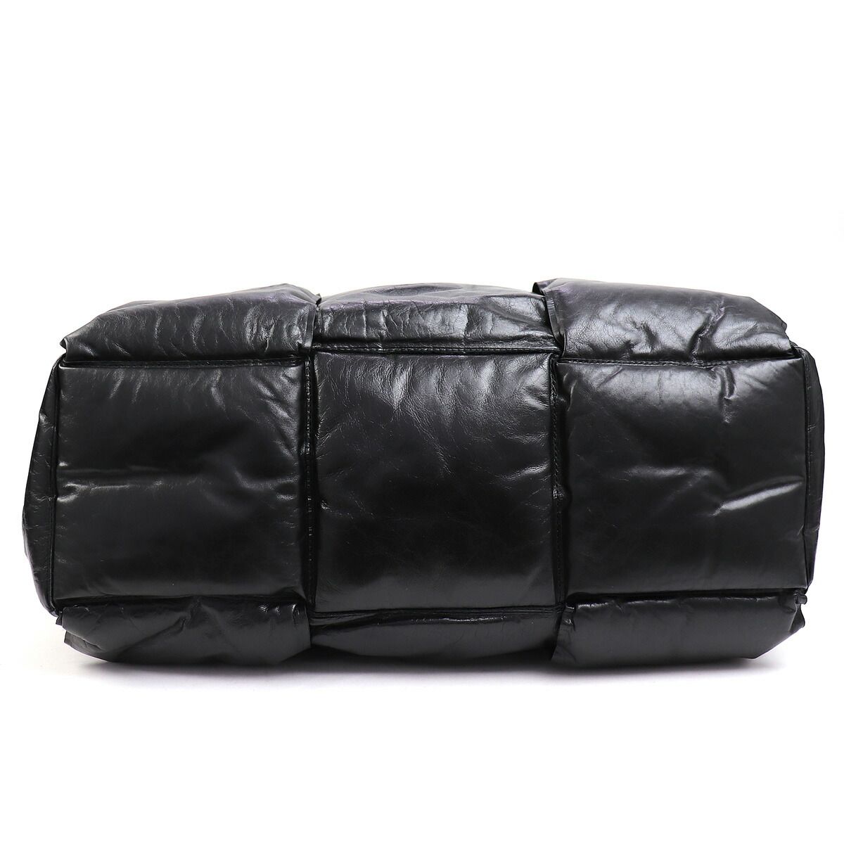 ボッテガヴェネタ イントレチャート スカッシュ トートバッグ ブラック