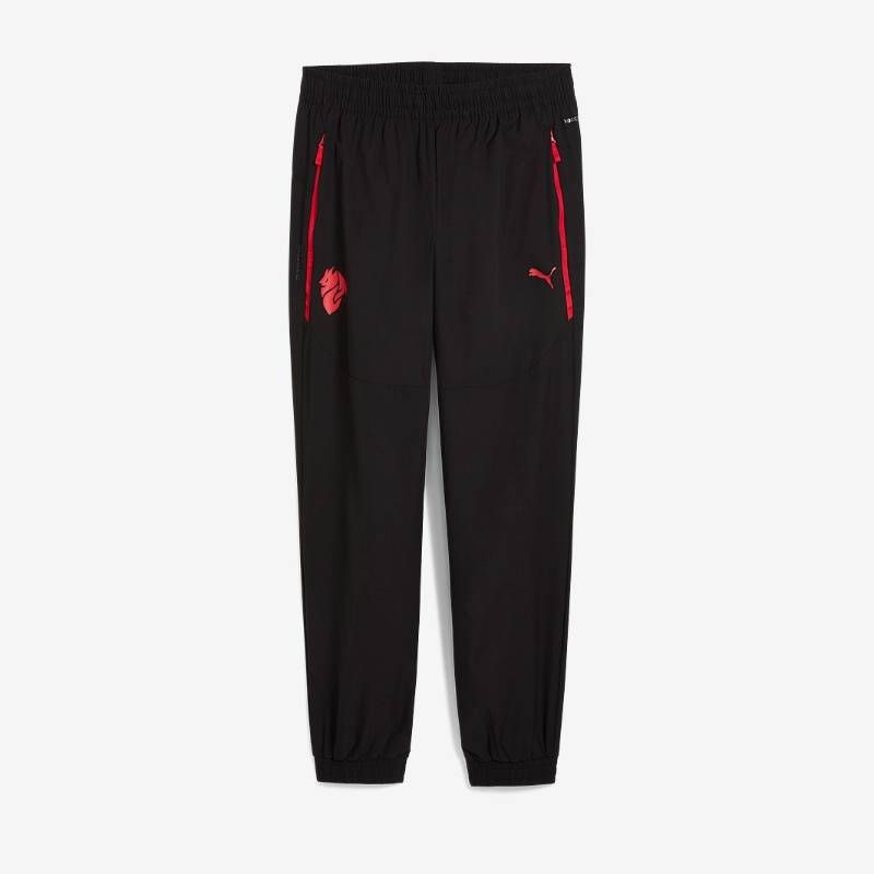 【送料無料・匿名配送】PUMA プーマ ACミラン 25/26 プレマッチ ウーブン パンツ 黒 赤 並行輸入 新品 正規品 デビル