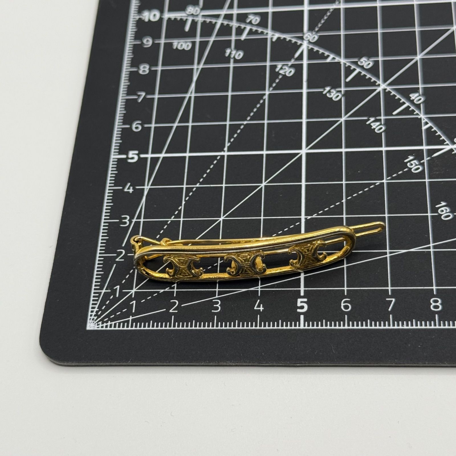 Celine Triomphe Hair Accessory Barrette Hairpin Vintage Old