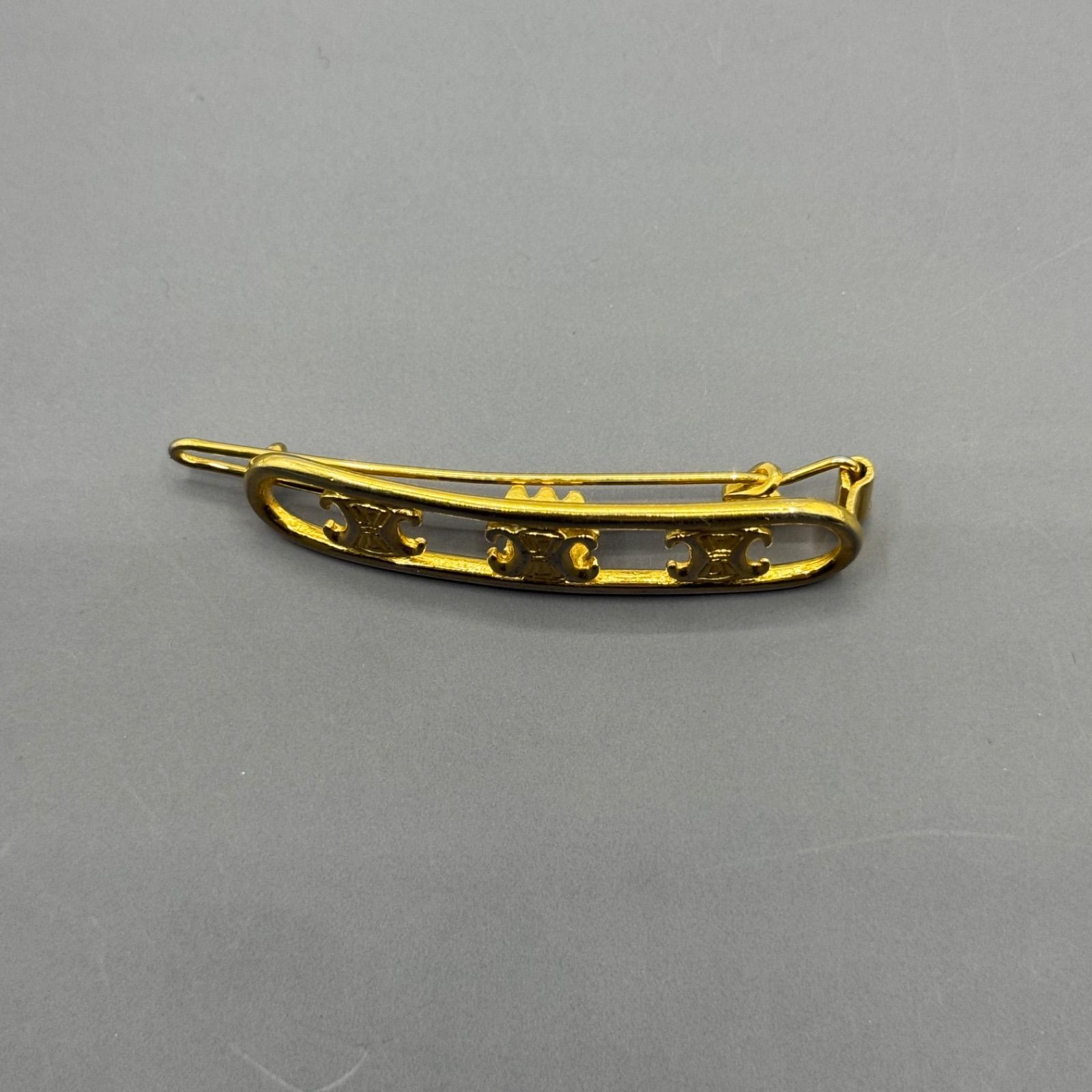 Celine Triomphe Hair Accessory Barrette Hairpin Vintage Old