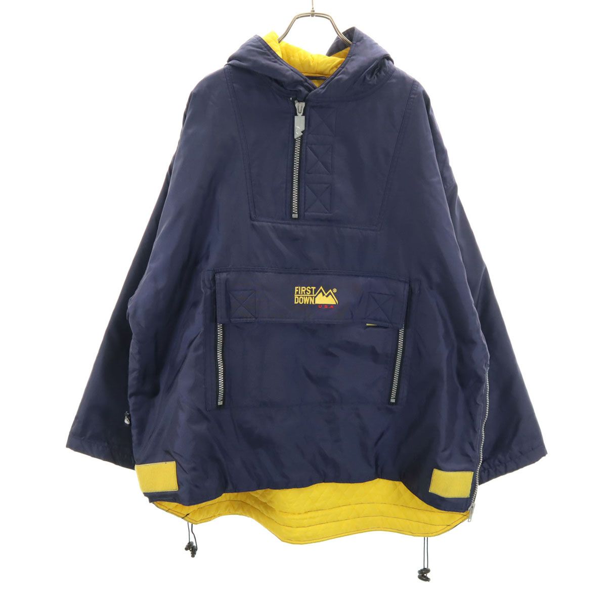 FIRSTDOWN ファーストダウン 90s オールド アノラックパーカー XL ネイビー 中綿 メンズ 古着