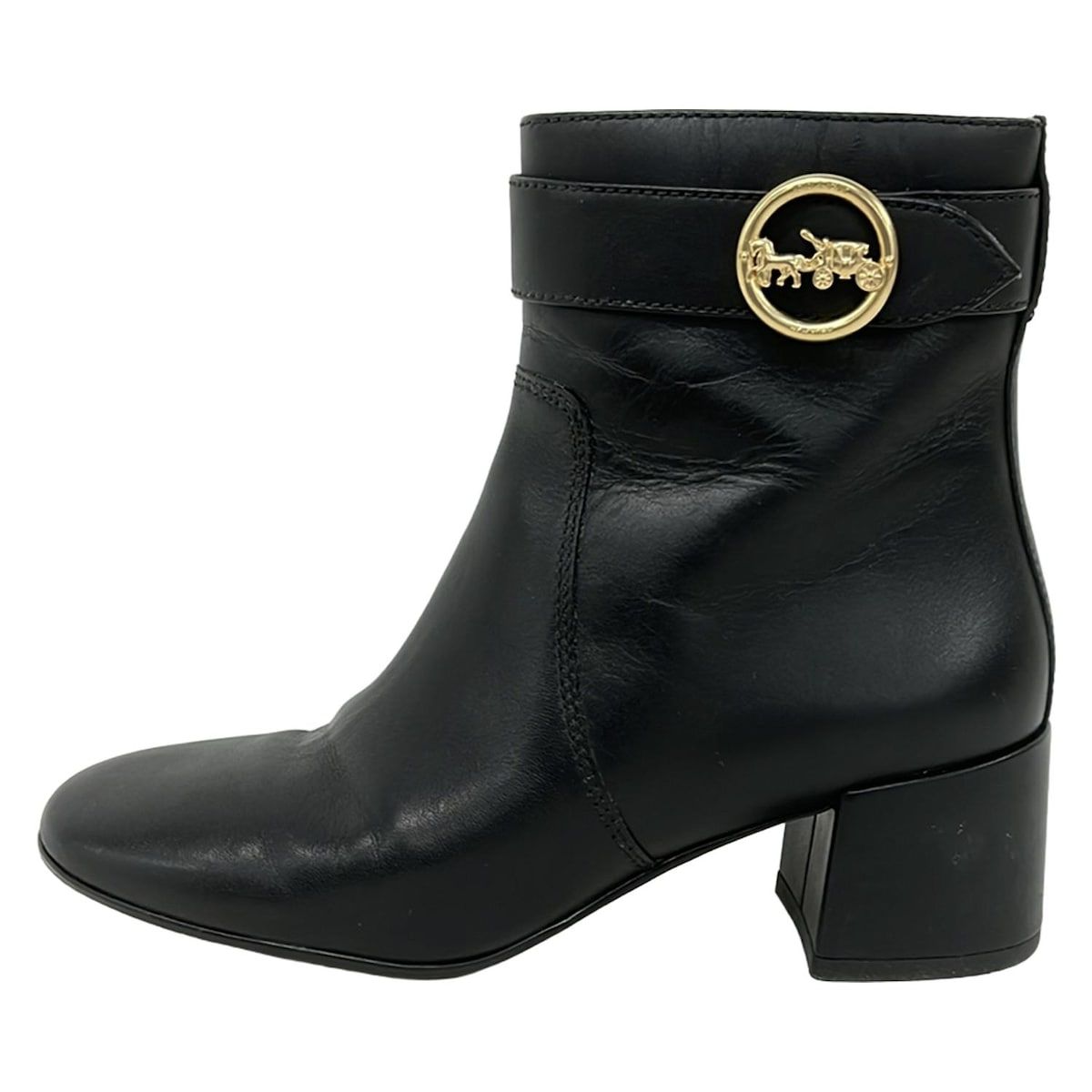 COACH(コーチ) ショートブーツ 5.5 C レディース - 黒 レザー - メルカリ