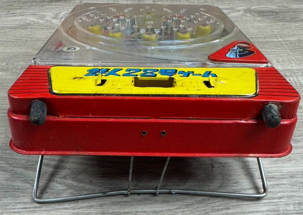 昭和レトロ 旧トミー製 鉄人28号ゲーム ブリキ玩具 パチンコ台 当時物