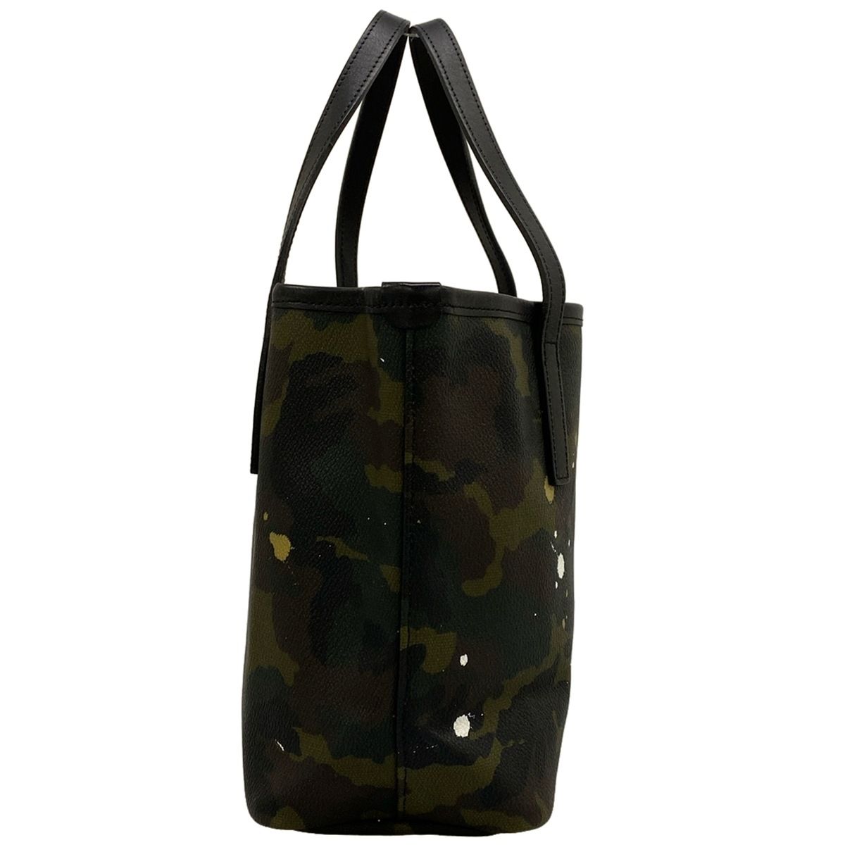 GENTIL BANDIT(ジャンティバンティ) トートバッグ - カーキ×黒×マルチ