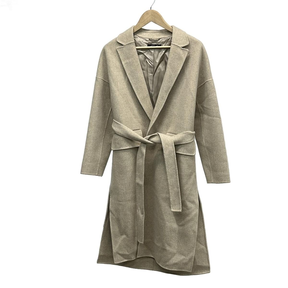 【stunning lure】ベージュ ウールコート サイズ0 中古・古着通販】STUNNING LURE (スタニングルアー) ショールリバー