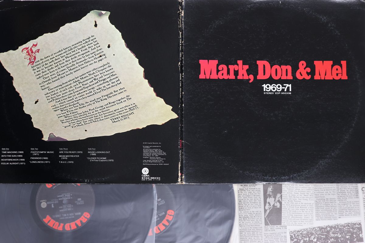 2LP Grand Funk Railroad Mark, Don & Mel 1969-71 ECP95033B CAPITOL